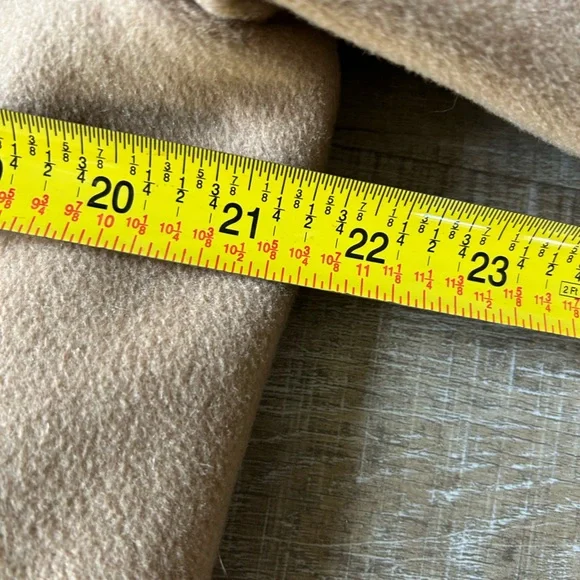 J.Crew Cashmere Wool Women’s Winter Pea Coat 16 beige Classic Longline Y2K - Picture 11 of 15